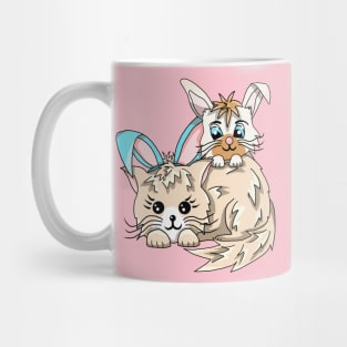 A Bunny and A Kitty Cat Mug